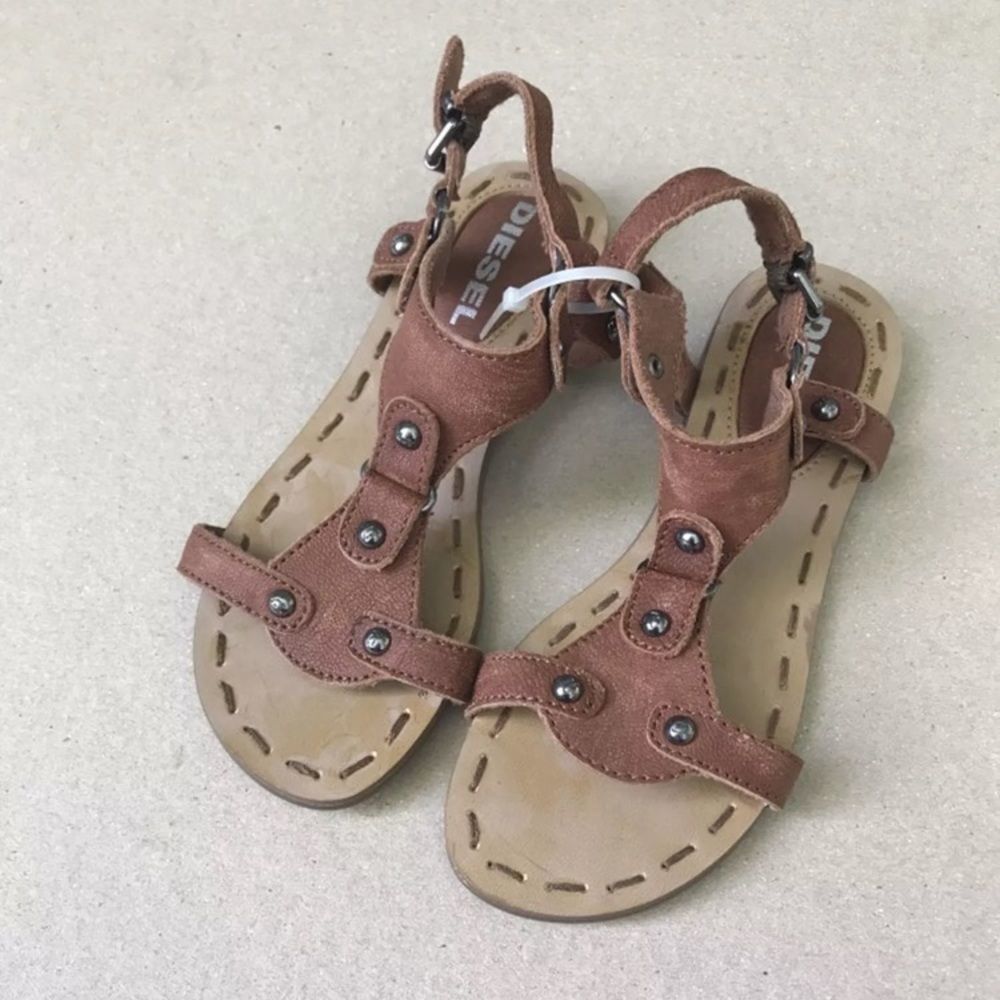 New Diesel leather sandals 30 (US12,5